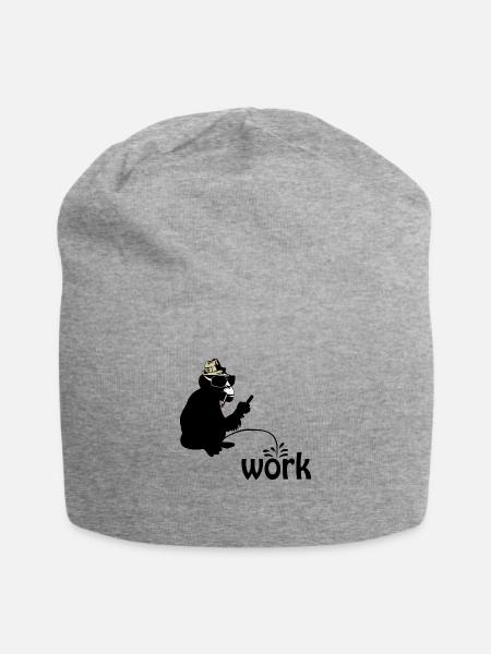 rentner - Jersey-Beanie - Grau meliert
