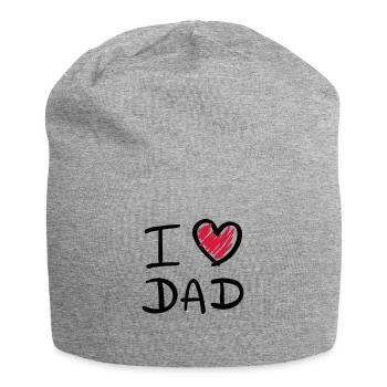 i love dad - Jersey-Beanie - Grau meliert - Vorne