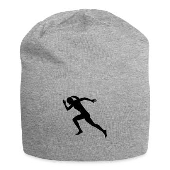 sprinter, runner, running - Jersey Beanie - heather grey - Front