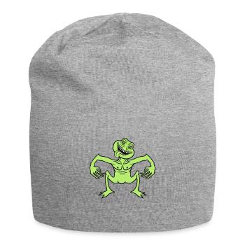 verrueckt daemon gnom klein horror halloween gesic - Jersey-Beanie - Grau meliert - Vorne