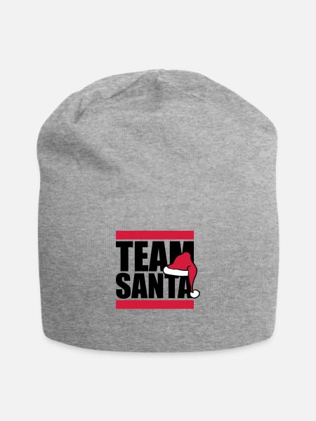 freunde crew team frohe christmas weihnachtsmann n - Jersey-Beanie - Grau meliert