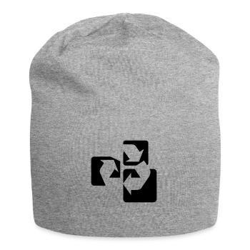 Recyle Symbol / symbole Recyclage - Bonnet en jersey - gris chiné - Devant