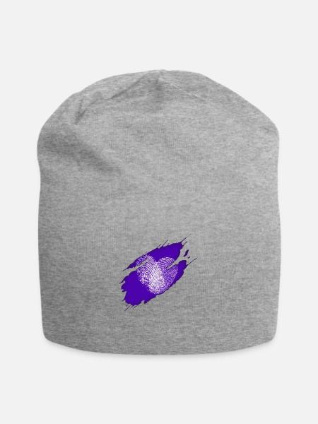 Herz 2019 - Jersey-Beanie - Grau meliert