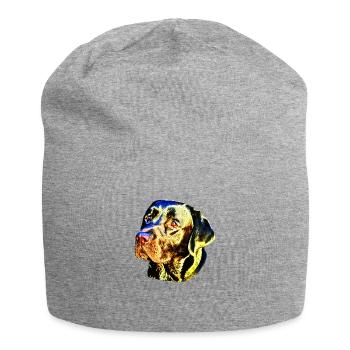 Kalle le Labrador - Bonnet en jersey - gris chiné - Devant