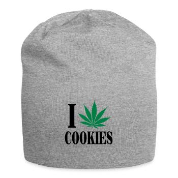 I love cookies - Jersey Beanie - heather grey - Front