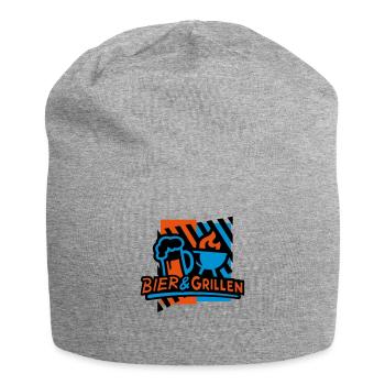 Bier & Grillen 02 - Jersey-Beanie - Grau meliert - Vorne