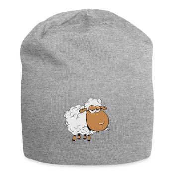 Moutons paissant manger stupide herbe troupeau doux doux wol - Bonnet en jersey - gris chiné - Devant