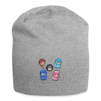 Cartoon Faces Krew - Jersey Beanie - heather grey - Front