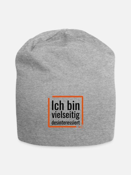 Ich bin vielseitig desinteressiert - Jersey-Beanie - Grau meliert