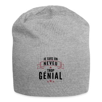 je suis un neveu génial - Bonnet en jersey - gris chiné - Devant