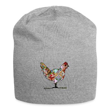 Poule - Bonnet en jersey - gris chiné - Devant