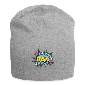 Bam! Motif cool adapté aux enfants et aux adultes! - Bonnet en jersey - gris chiné - Devant