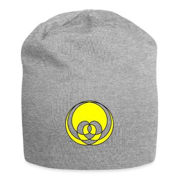 Un cœur courbé - Bonnet en jersey - gris chiné - Devant