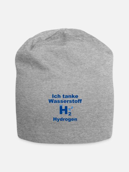 Ich tanke Wasserstoff H2 Hydrogen - Jersey-Beanie - Grau meliert