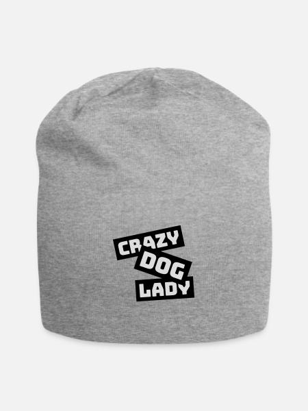 Citation de Crazy Dog Lady - Bonnet en jersey - gris chiné