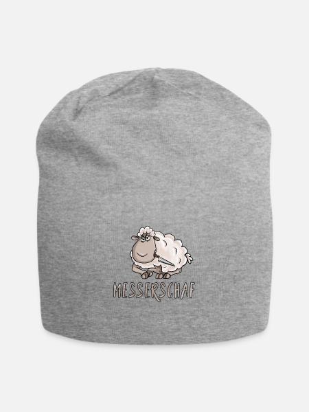 messerschaf - Jersey-Beanie - Grau meliert