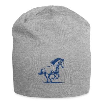 Trotting horse - Jersey Beanie - heather grey - Front