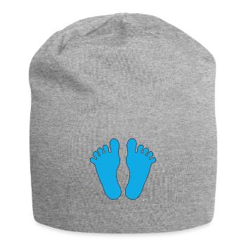 Baby Feet Boy - Jersey Beanie - heather grey - Front