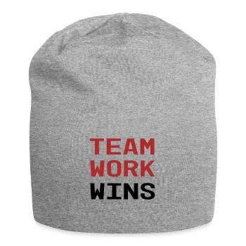 Teamwork - Jersey-Beanie - Grau meliert - Vorne