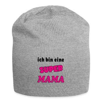Ich bin eine Super MAMA - Jersey Beanie - heather grey - Front