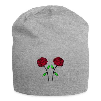 roses - Jersey Beanie - heather grey - Front