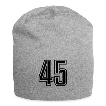 45 - Jersey Beanie - heather grey - Front