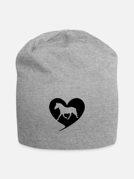NorwegerHerz - Jersey-Beanie - Grau meliert