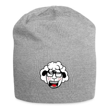 mouton nerd hornglasses fermoir lunettes geek smart - Bonnet en jersey - gris chiné - Devant