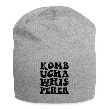Kombucha Whisperer - black - Jersey Beanie - heather grey - Front