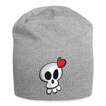 TETE DE MORT - Bonnet en jersey - gris chiné - Devant