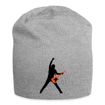 rock_gitarrist_2c - Jersey Beanie - heather grey - Front