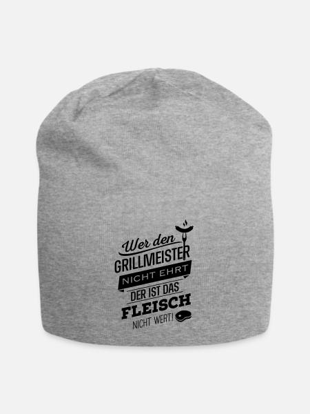 Wer den Grillmeister nich - Jersey-Beanie - Grau meliert