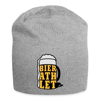 Bierathlet | Beer | Bier - Jersey Beanie - heather grey - Front