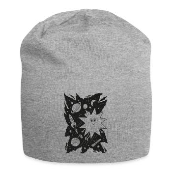 Stella Stern zum Ausmalen - Jersey-Beanie - Grau meliert - Vorne