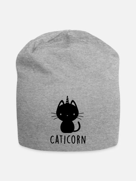 Caticorn - Jersey-Beanie - Grau meliert
