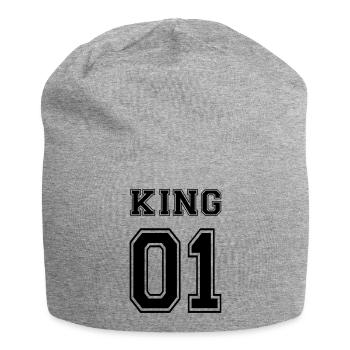 KING - Bonnet en jersey - gris chiné - Devant