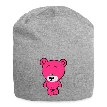 Cute Bear - Jersey Beanie - heather grey - Front