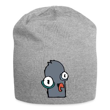 Glückliche Taube - Jersey-Beanie - Grau meliert - Vorne