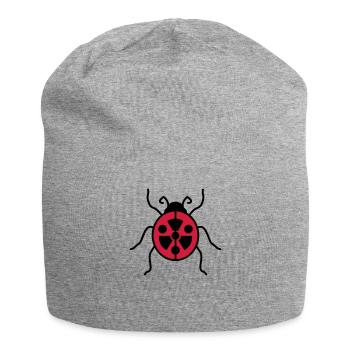atom symbol radioactive danger danger warning hinwe - Jersey Beanie - heather grey - Front