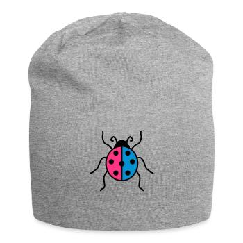 bunt marienkaefer klein suess niedlich kaefer rot - Jersey-Beanie - Grau meliert - Vorne