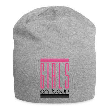 on tour on the road design weekend weekend girls - Jersey Beanie - heather grey - Front