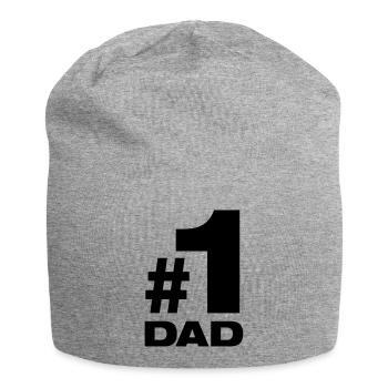 Nummer 1 Dad bester Vater Papa Vati Eltern Kinder - Jersey-Beanie - Grau meliert - Vorne