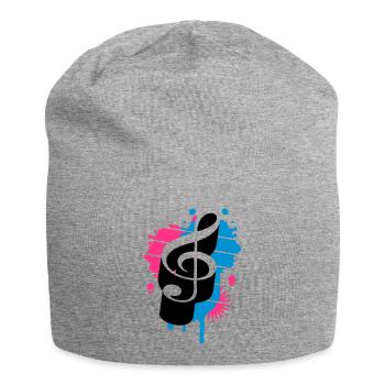 A clef as a graffiti - Jersey Beanie - heather grey - Front