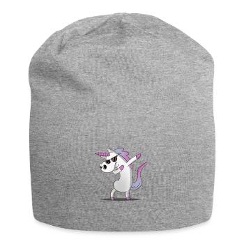 Unicorn / Unicorn - cool hipster - Jersey Beanie - heather grey - Front