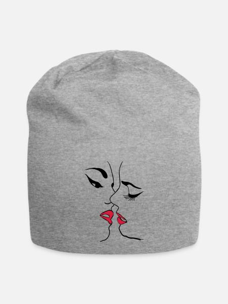 Lesben - Jersey-Beanie - Grau meliert