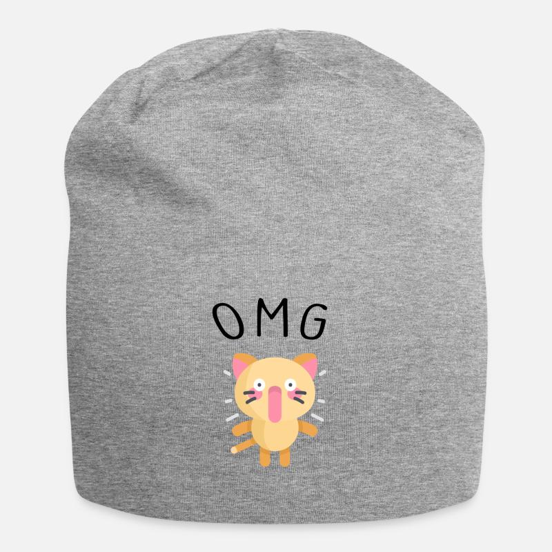 Chat d'amour, cadeau, location, chat - Bonnet en jersey - gris chiné