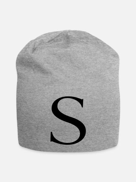 s - Jersey-Beanie - Grau meliert
