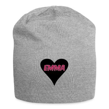 Amour Emma coeur cadeau - Bonnet en jersey - gris chiné - Devant