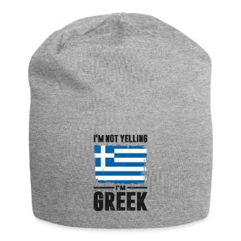 I'm Not Yelling I'm Greek - Jersey Beanie - heather grey - Front