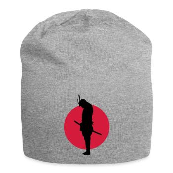 Japan Samurai Warrior (Japan flag) - Jersey-Beanie - Grau meliert - Vorne